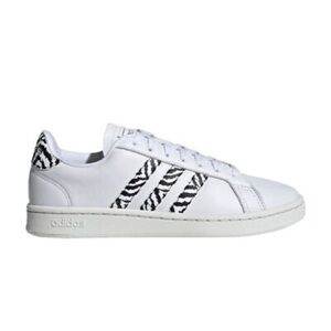 Adidas Grand Court zebra print sneakers, size women's 7.5.